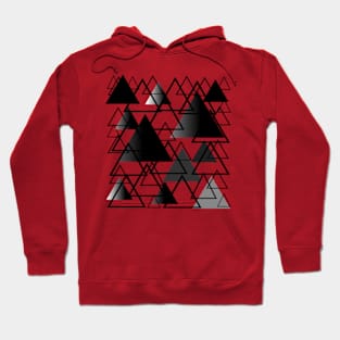 TRIANGLE PATTERN, BLACK TRIANGLES Hoodie